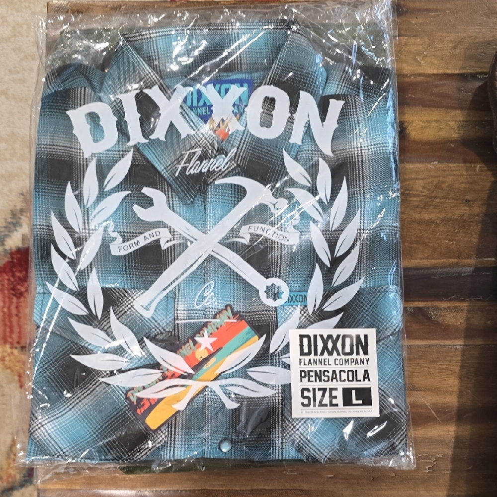 DIXXON Teal and Black Plaid Flannel Shirt -Pensacola-